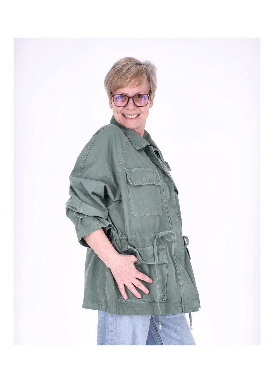 Splash of Color Parka Damen Oversize