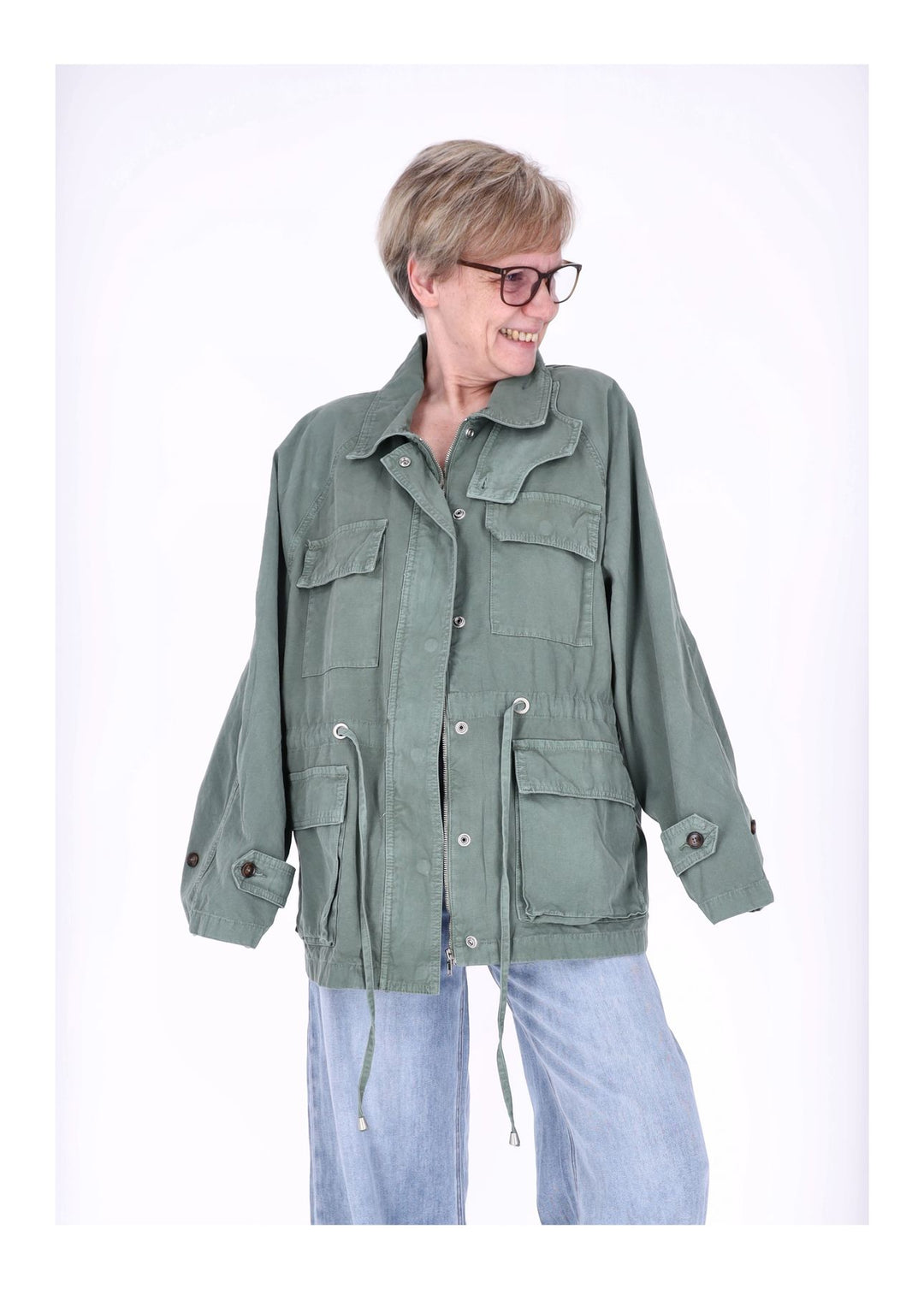Splash of Color Parka Damen Oversize