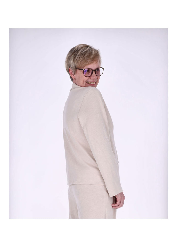 Splash of Color Damen Blazer mit Ansteckblüte