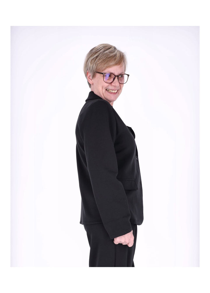 Splash of Color Damen Blazer mit Ansteckblüte