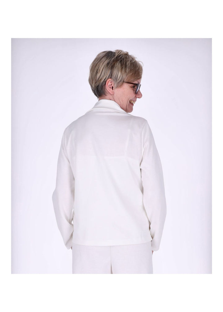 Splash of Color Damen Blazer mit Ansteckblüte