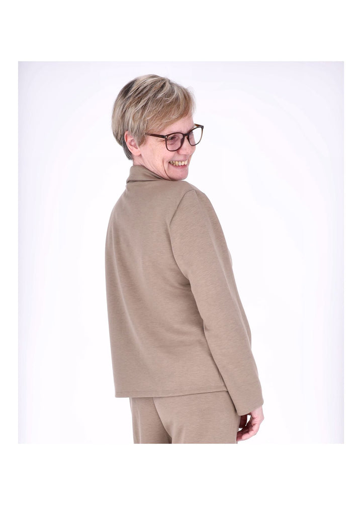 Splash of Color Damen Blazer mit Ansteckblüte