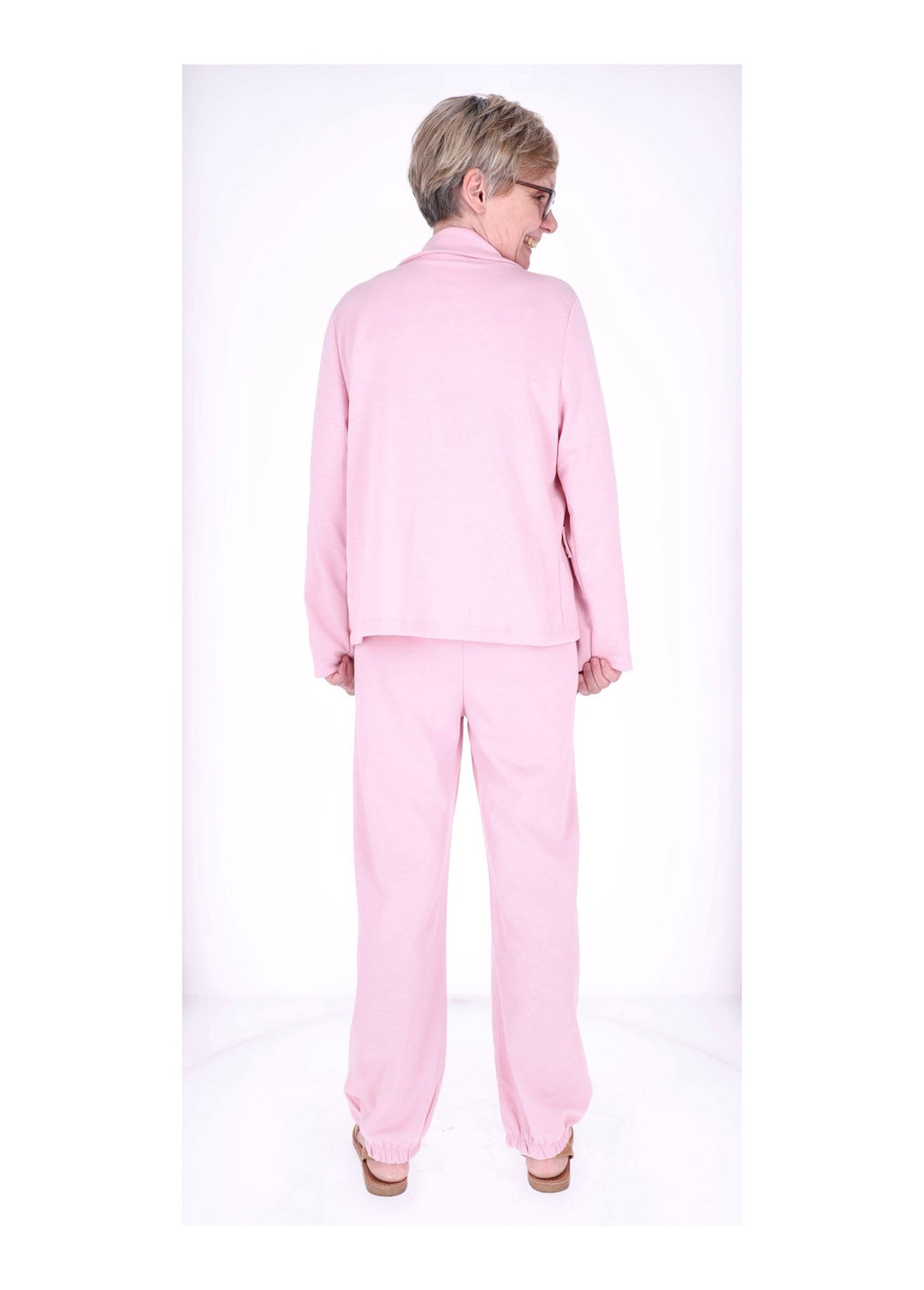 Splash of Color Damen Blazer mit Ansteckblüte