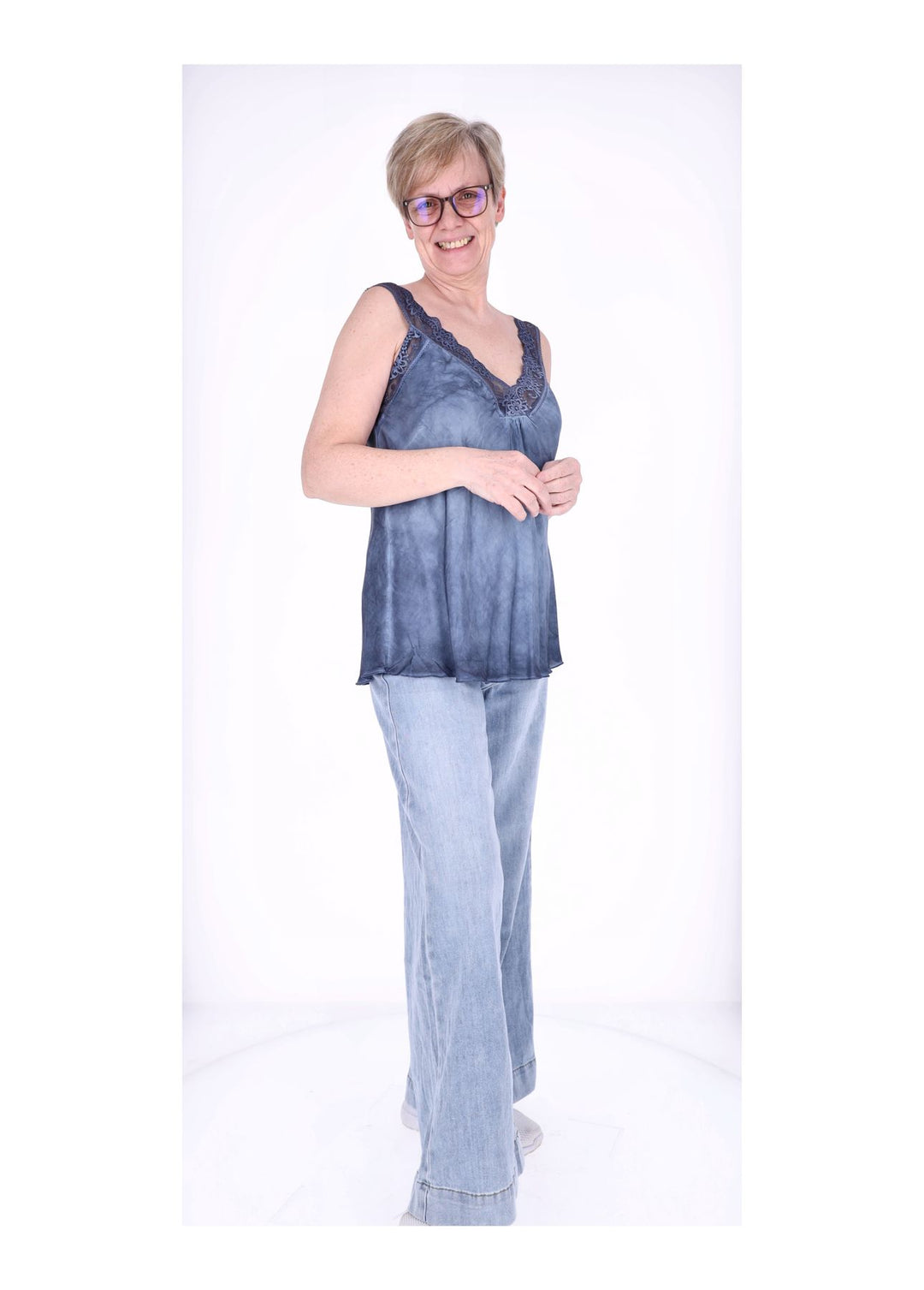 Splash of Color Damen-Top Viskose