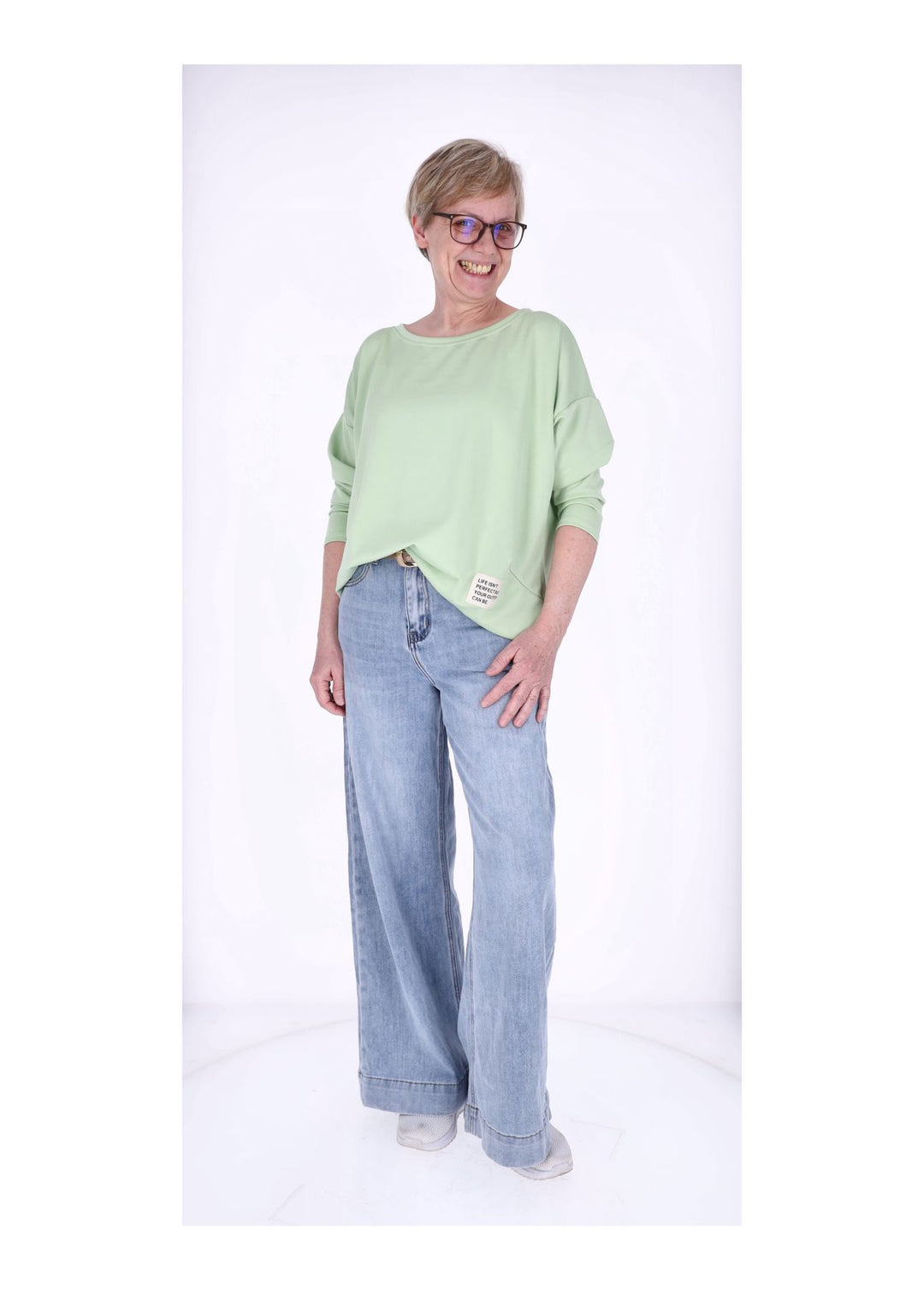Splash of Color Longshirt Damen Oversized
