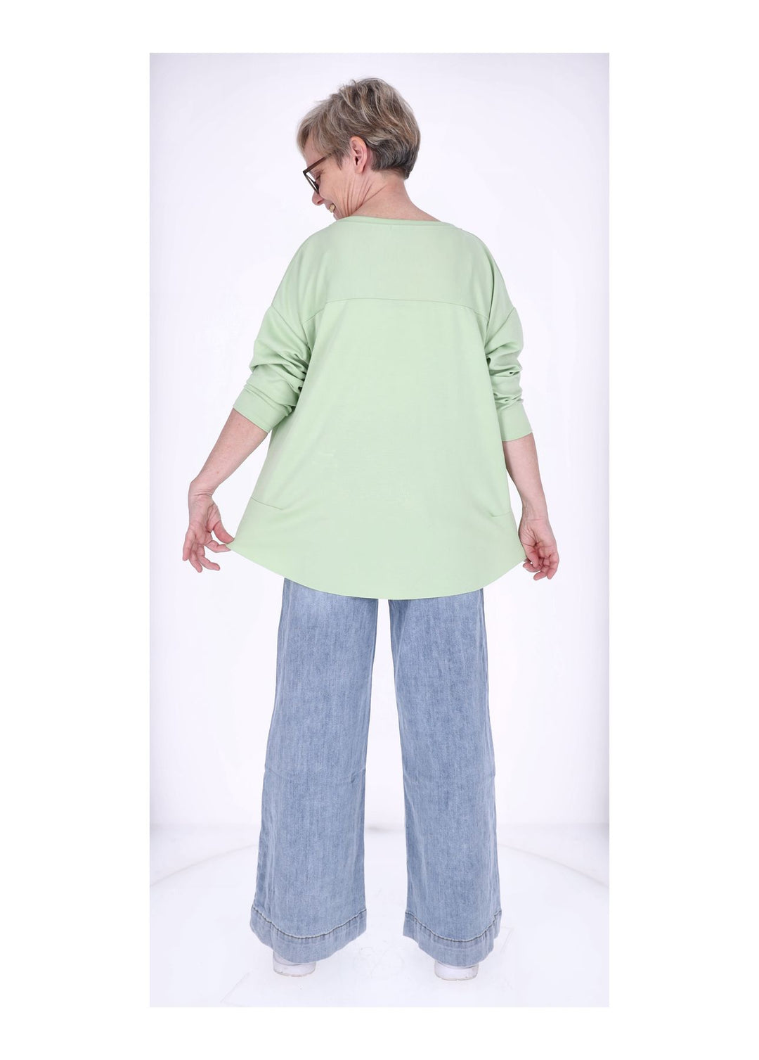 Splash of Color Longshirt Damen Oversized