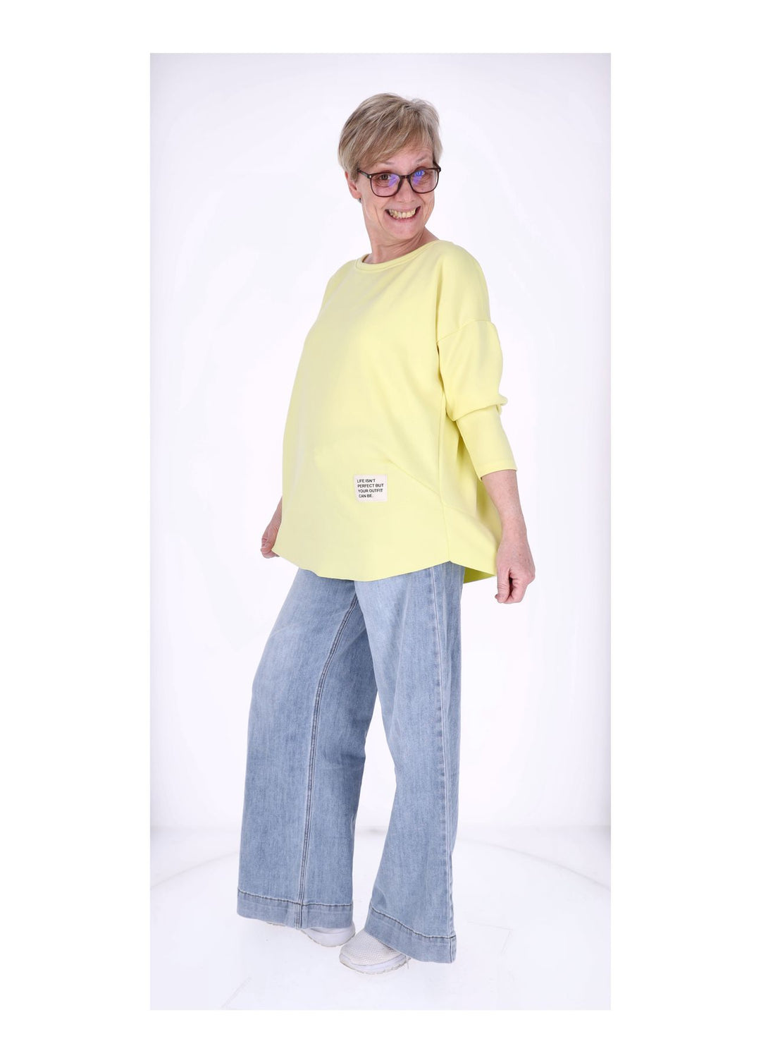 Splash of Color Longshirt Damen Oversized
