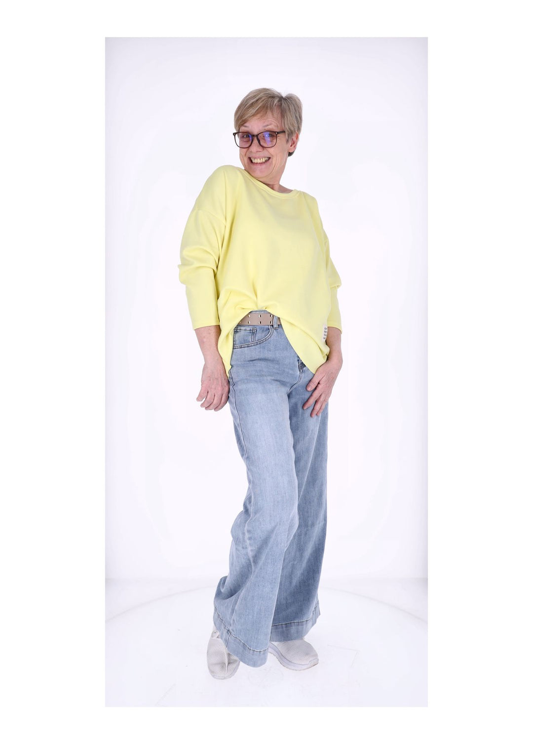 Splash of Color Longshirt Damen Oversized