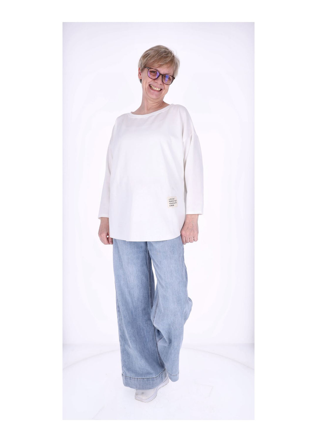 Splash of Color Longshirt Damen Oversized