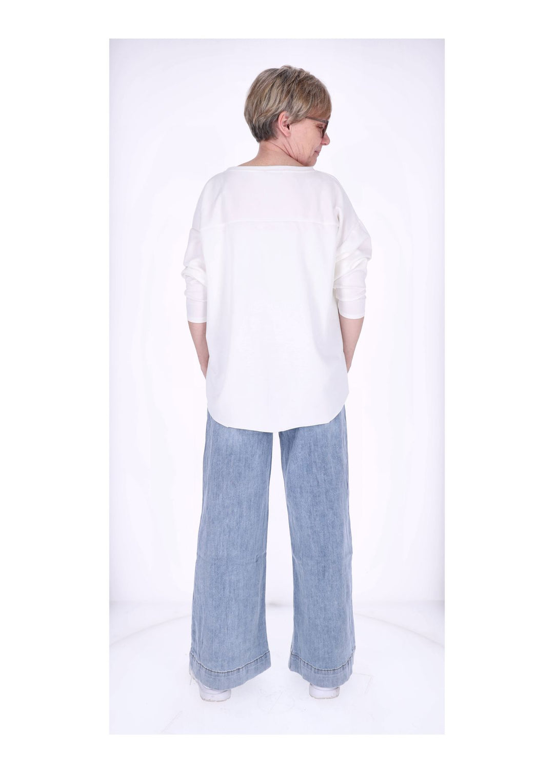 Splash of Color Longshirt Damen Oversized