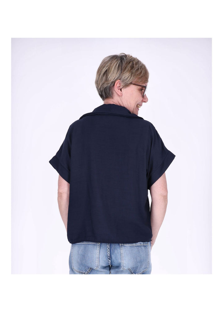 Splash of Color Damen T-Shirt Hemdkragen