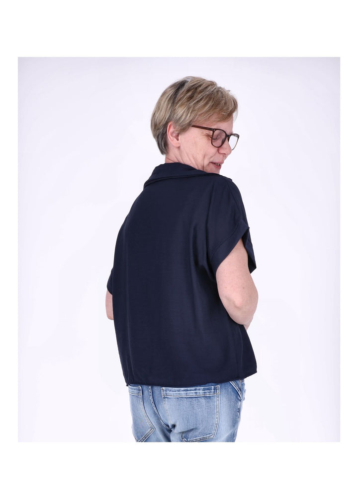 Splash of Color Damen T-Shirt Hemdkragen