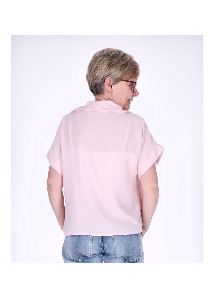 Splash of Color Damen T-Shirt Hemdkragen