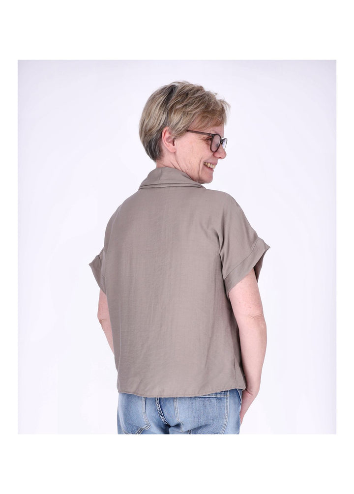 Splash of Color Damen T-Shirt Hemdkragen