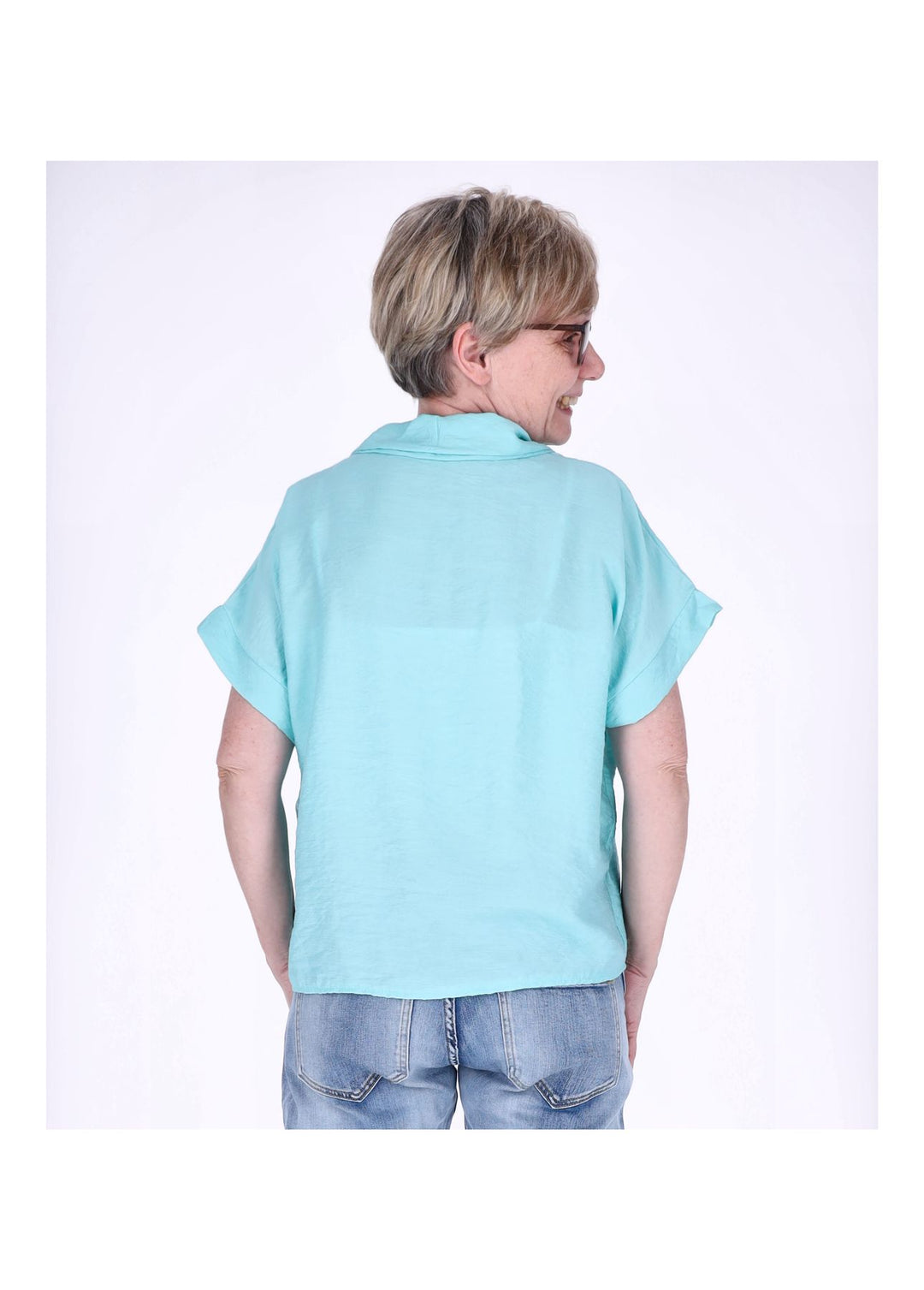 Splash of Color Damen T-Shirt Hemdkragen
