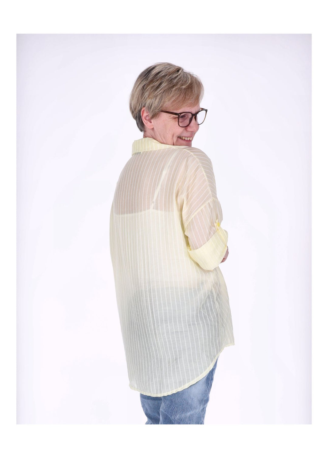 Splash of Color Nadelstreifen Bluse