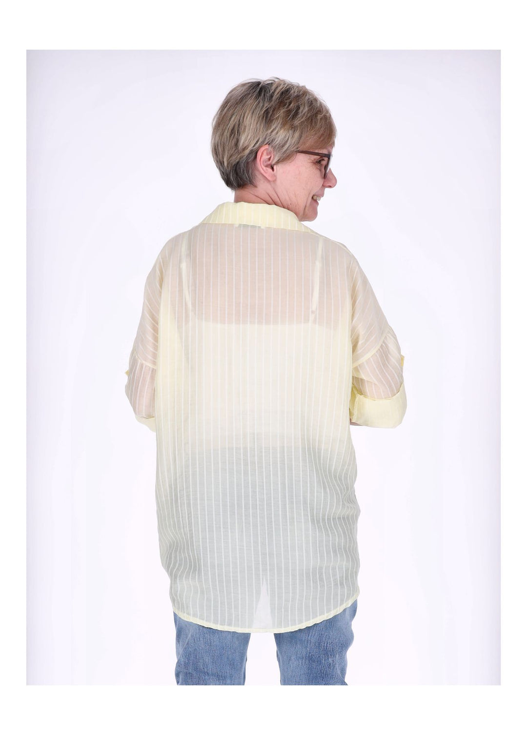 Splash of Color Nadelstreifen Bluse
