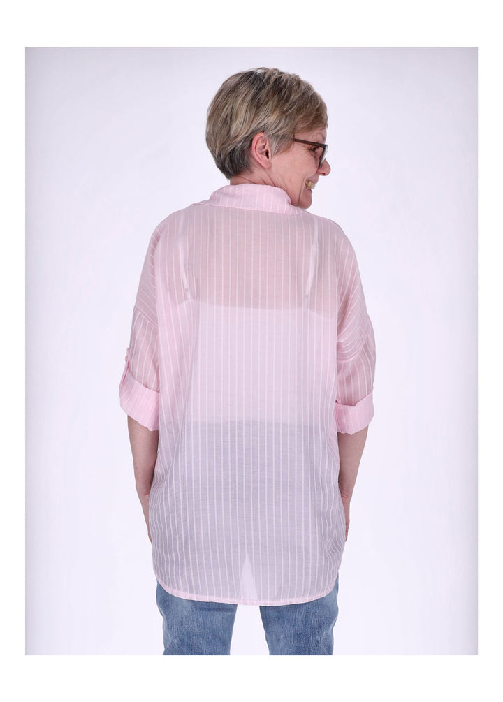 Splash of Color Nadelstreifen Bluse