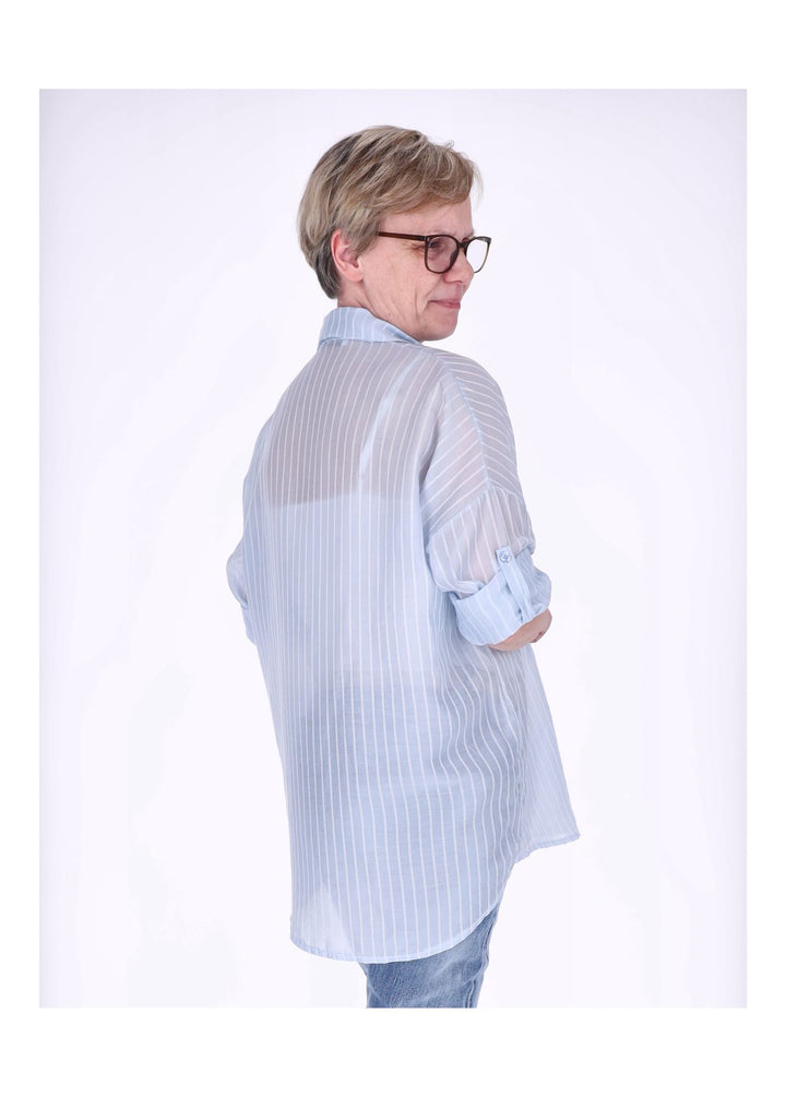 Splash of Color Nadelstreifen Bluse