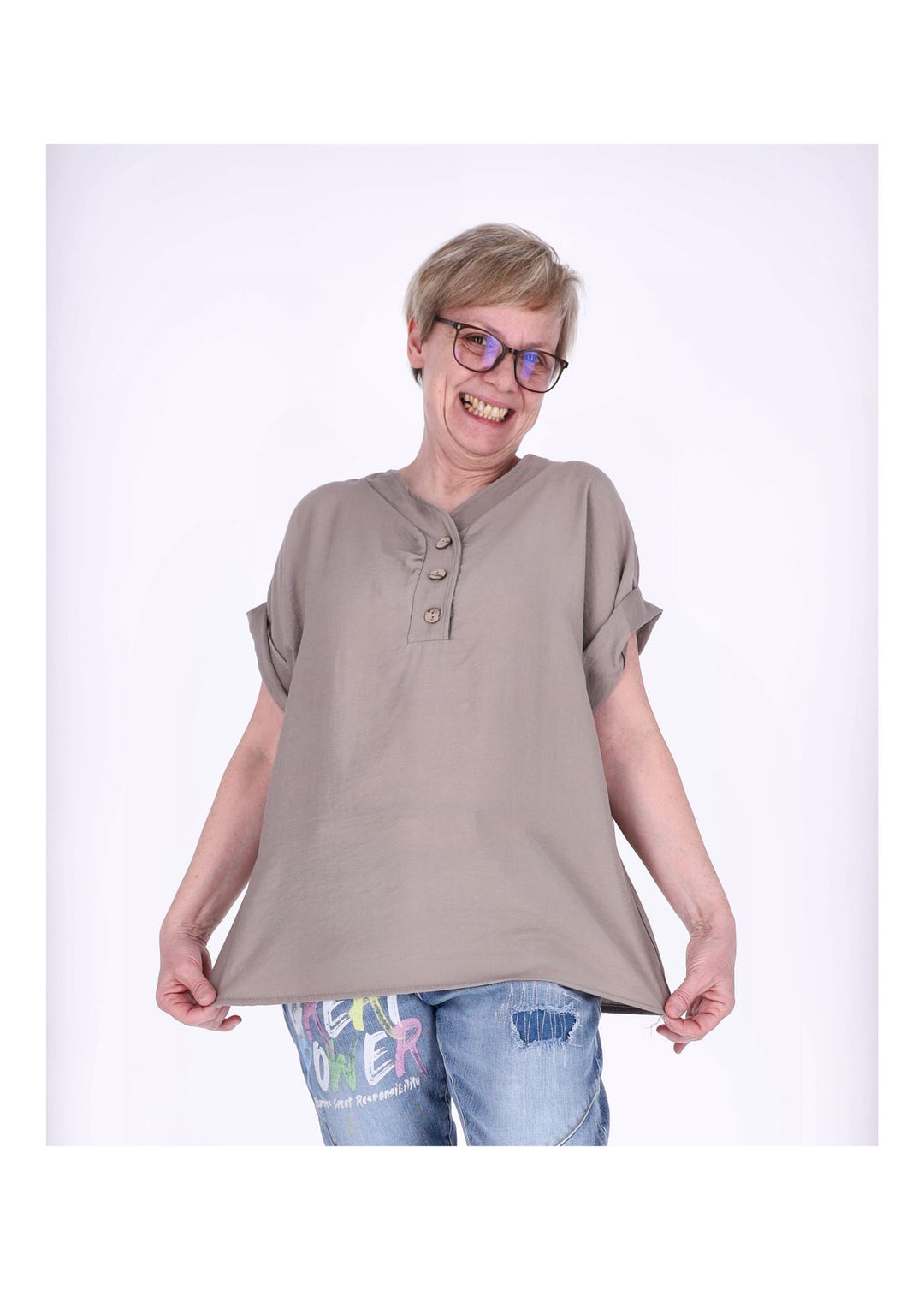 Splash of Color Damen T-Shirt V-Ausschnitt