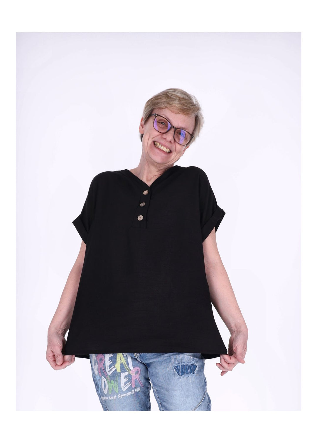 Splash of Color Damen T-Shirt V-Ausschnitt