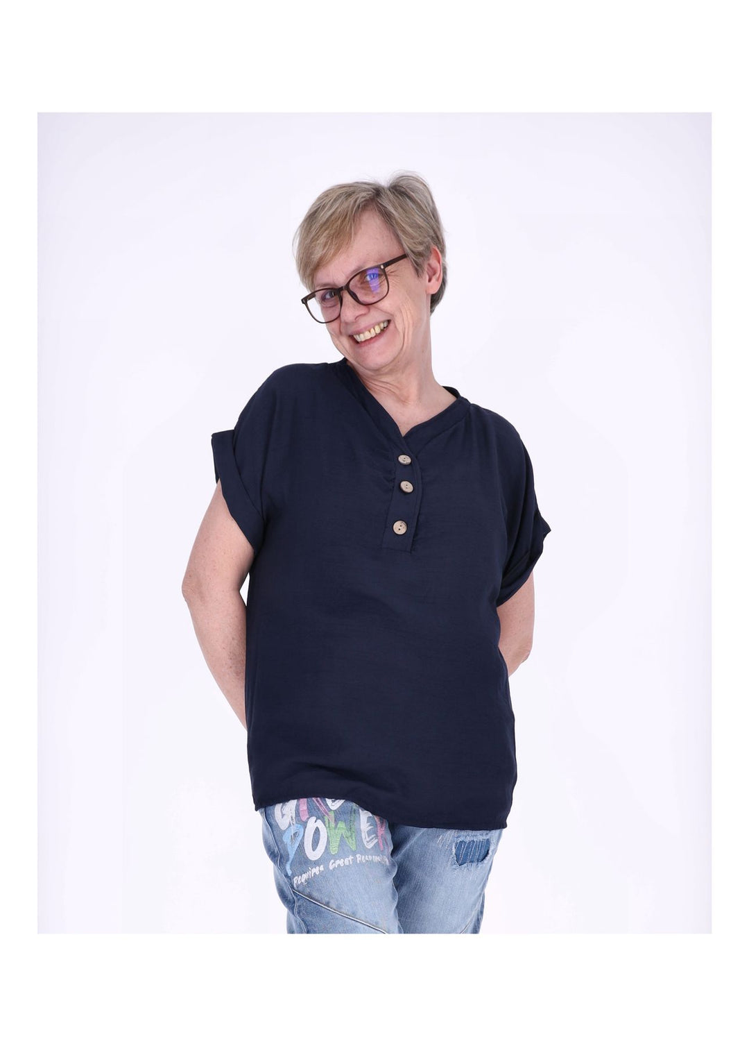 Splash of Color Damen T-Shirt V-Ausschnitt