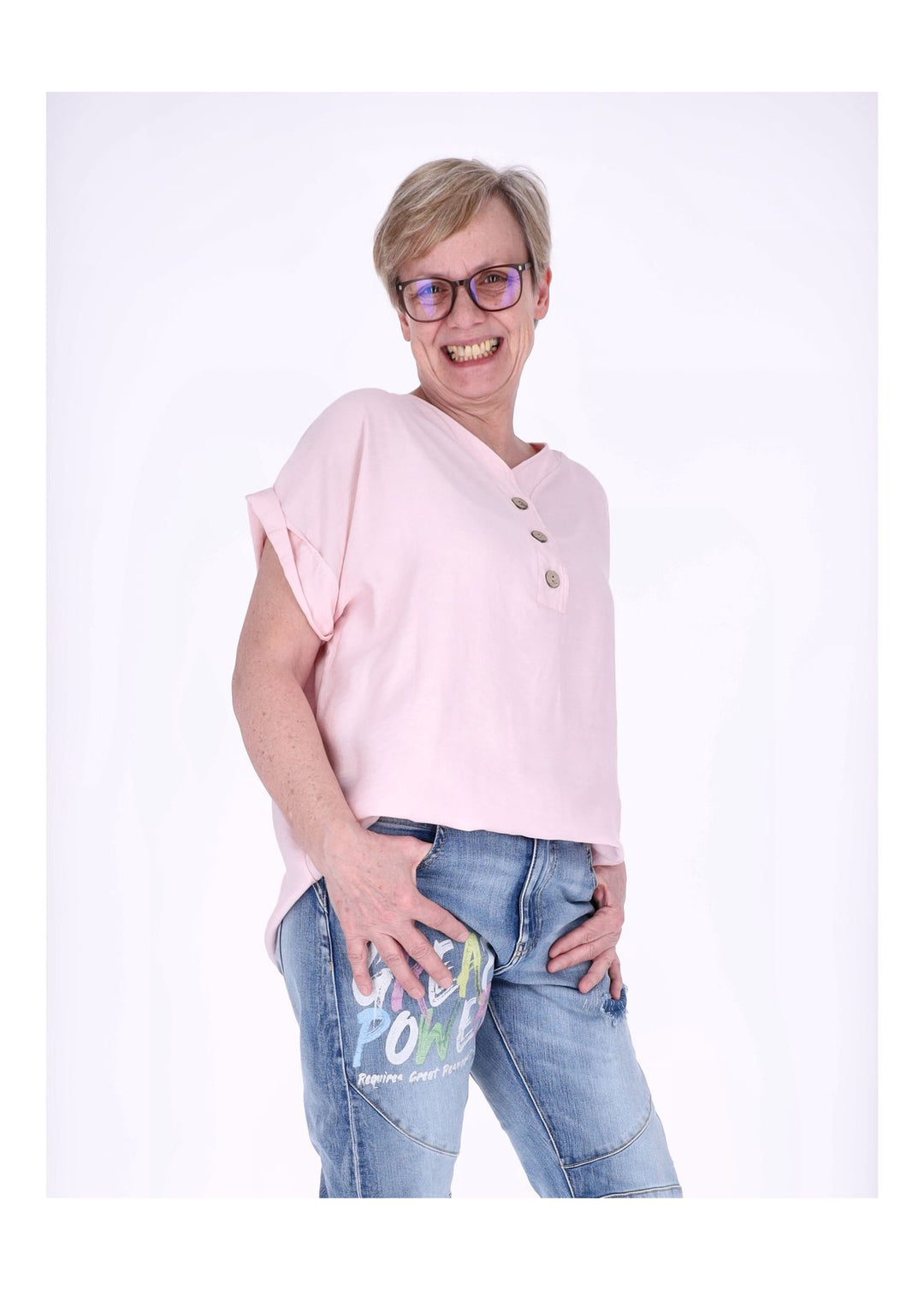Splash of Color Damen T-Shirt V-Ausschnitt