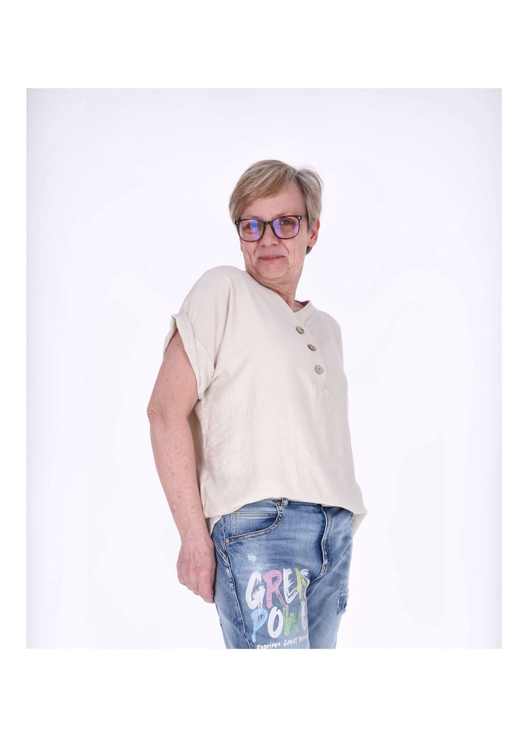Splash of Color Damen T-Shirt V-Ausschnitt