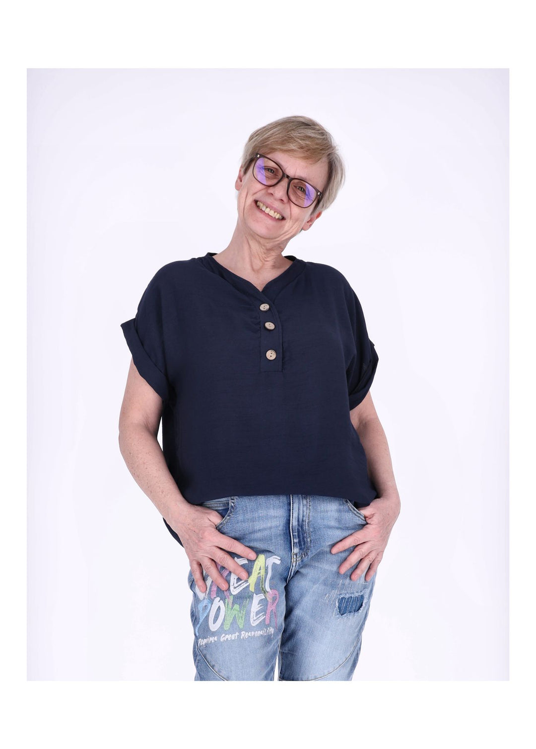 Splash of Color Damen T-Shirt V-Ausschnitt