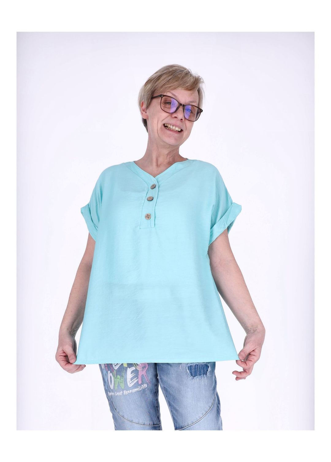 Splash of Color Damen T-Shirt V-Ausschnitt
