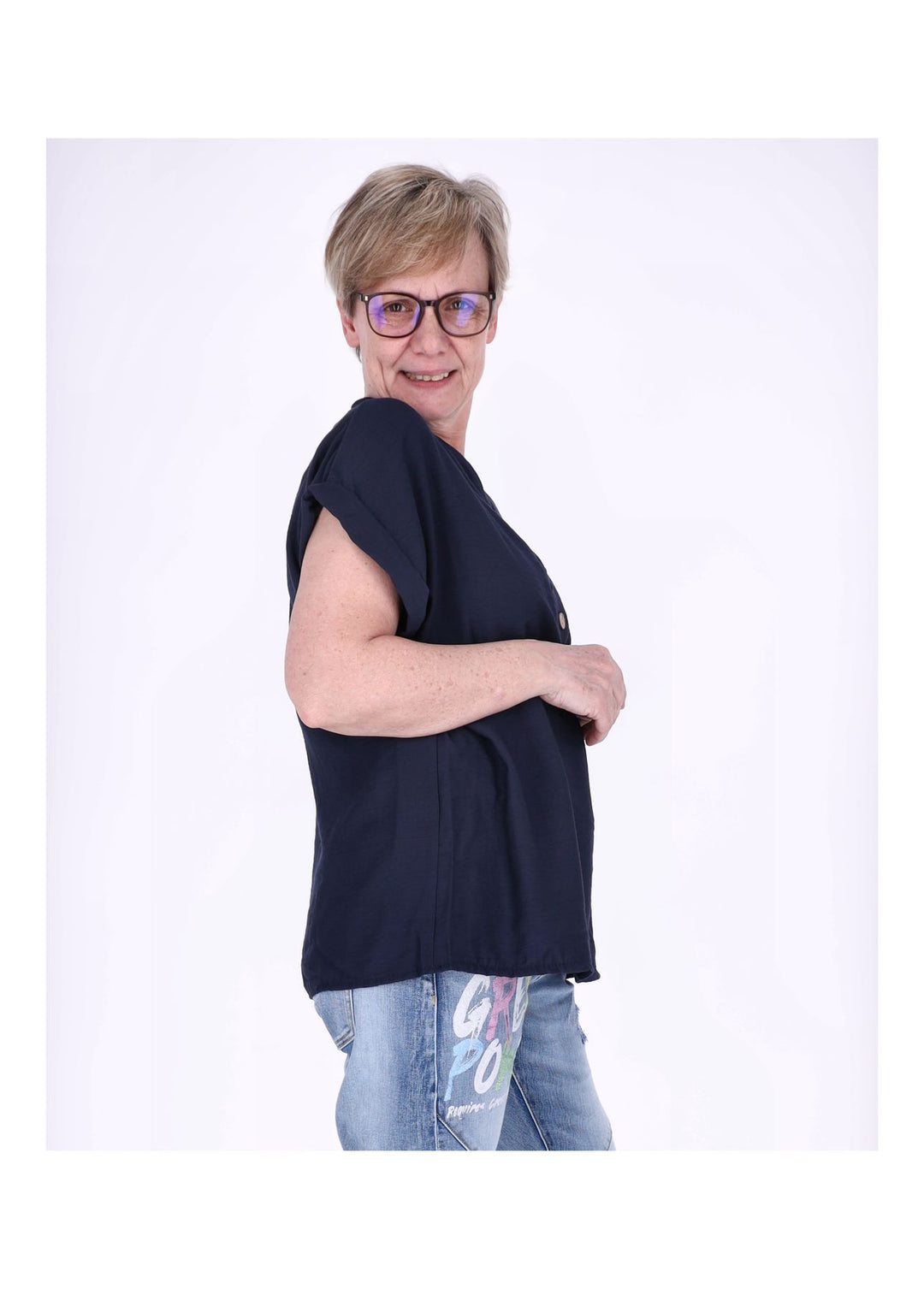 Splash of Color Damen T-Shirt V-Ausschnitt