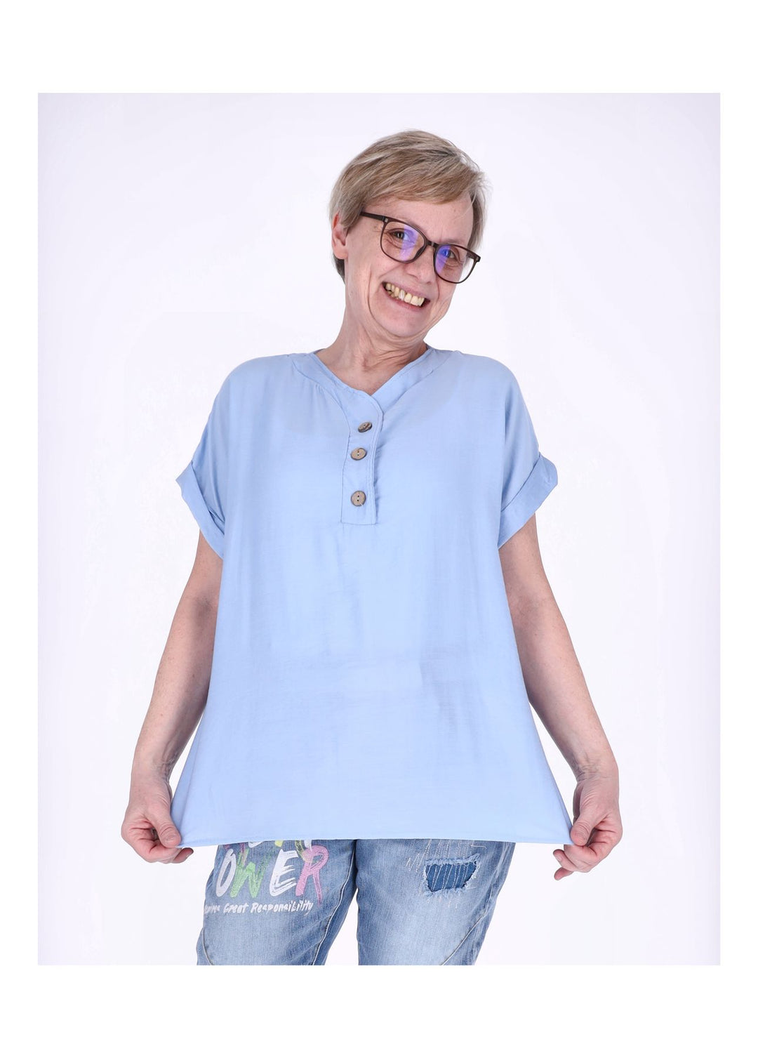 Splash of Color Damen T-Shirt V-Ausschnitt