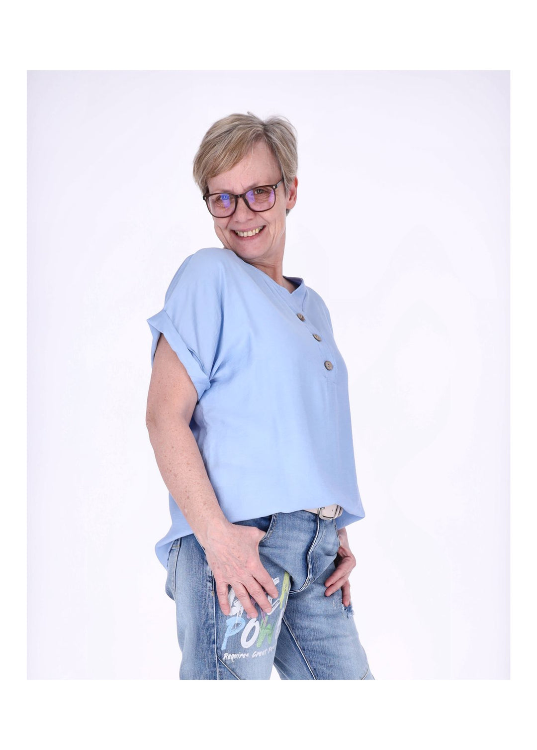 Splash of Color Damen T-Shirt V-Ausschnitt