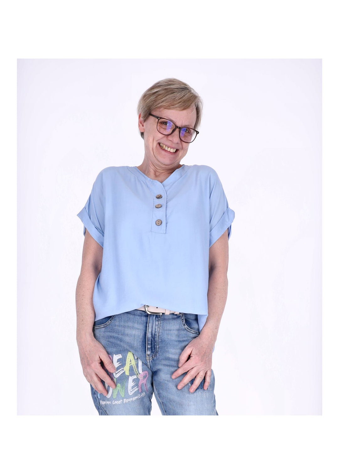 Splash of Color Damen T-Shirt V-Ausschnitt