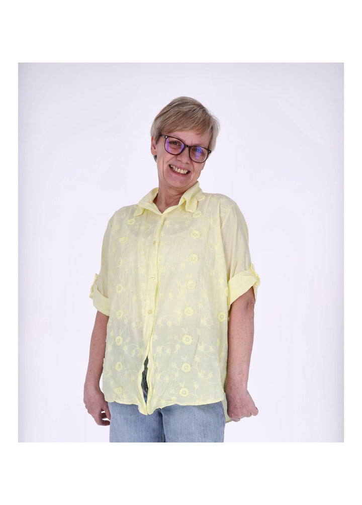 Splash of Color Bluse Damen Baumwolle