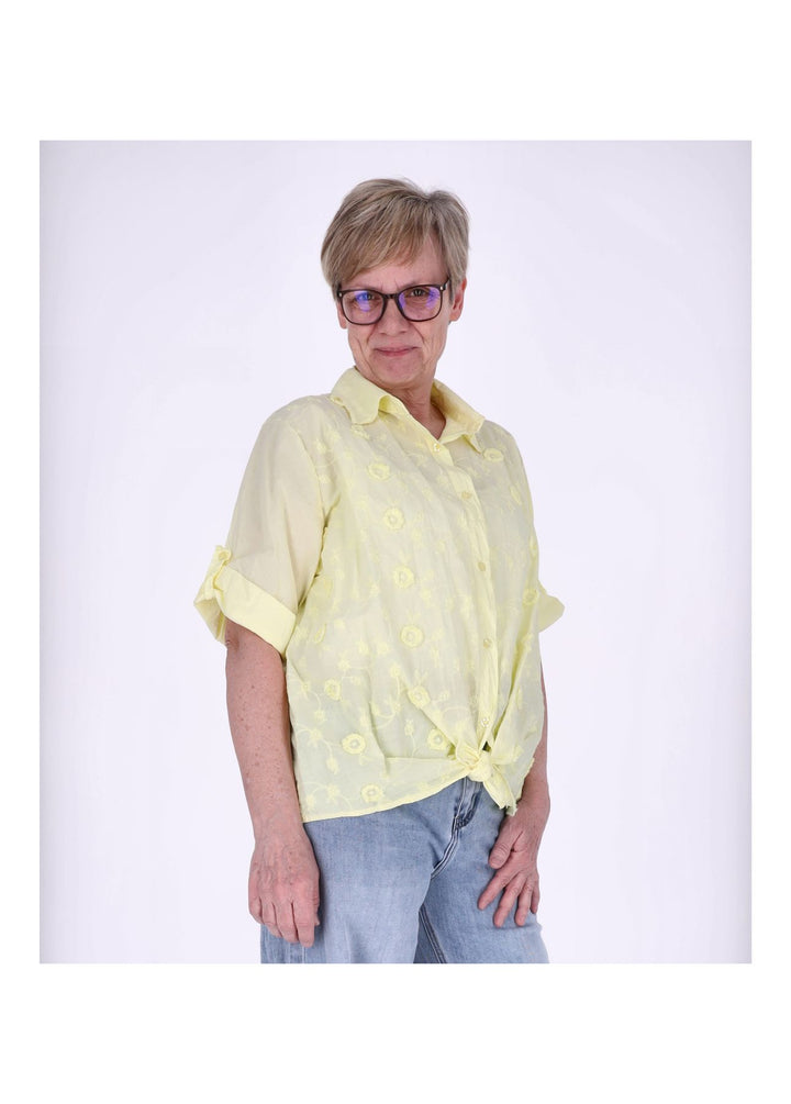 Splash of Color Bluse Damen Baumwolle