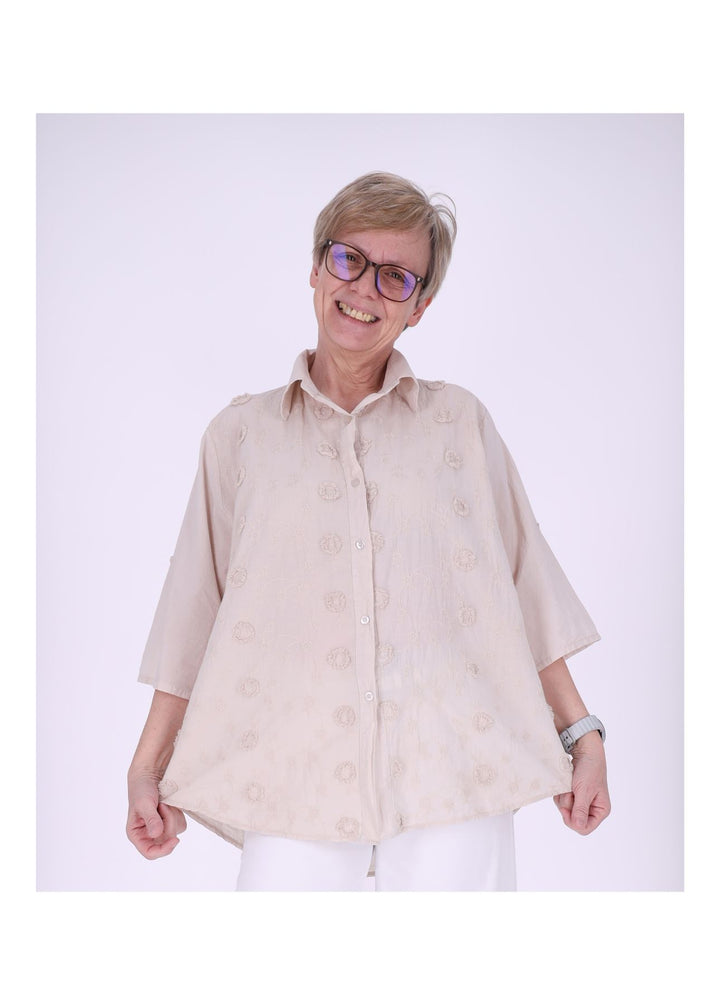Splash of Color Bluse Damen Baumwolle