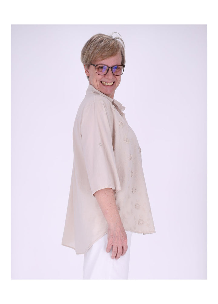 Splash of Color Bluse Damen Baumwolle