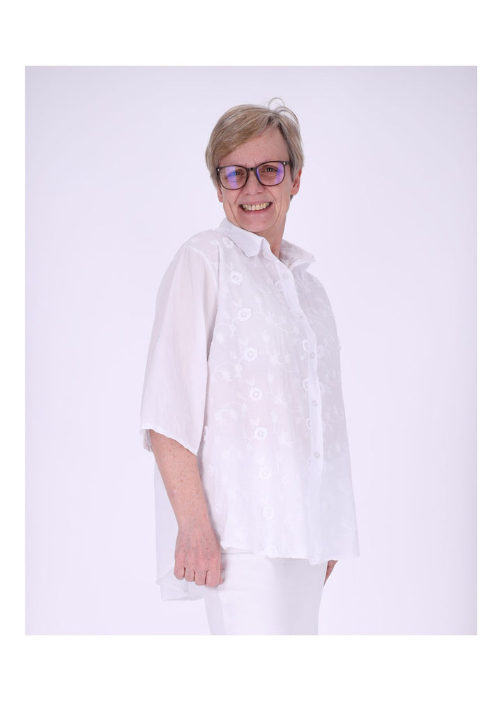 Splash of Color Bluse Damen Baumwolle