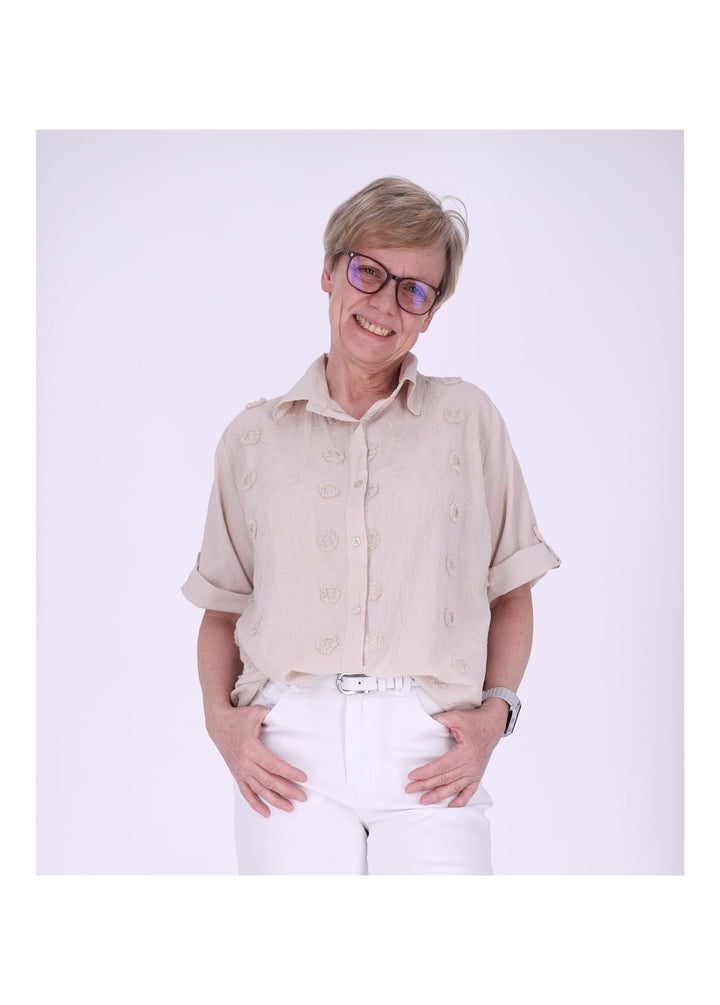 Splash of Color Bluse Damen Baumwolle