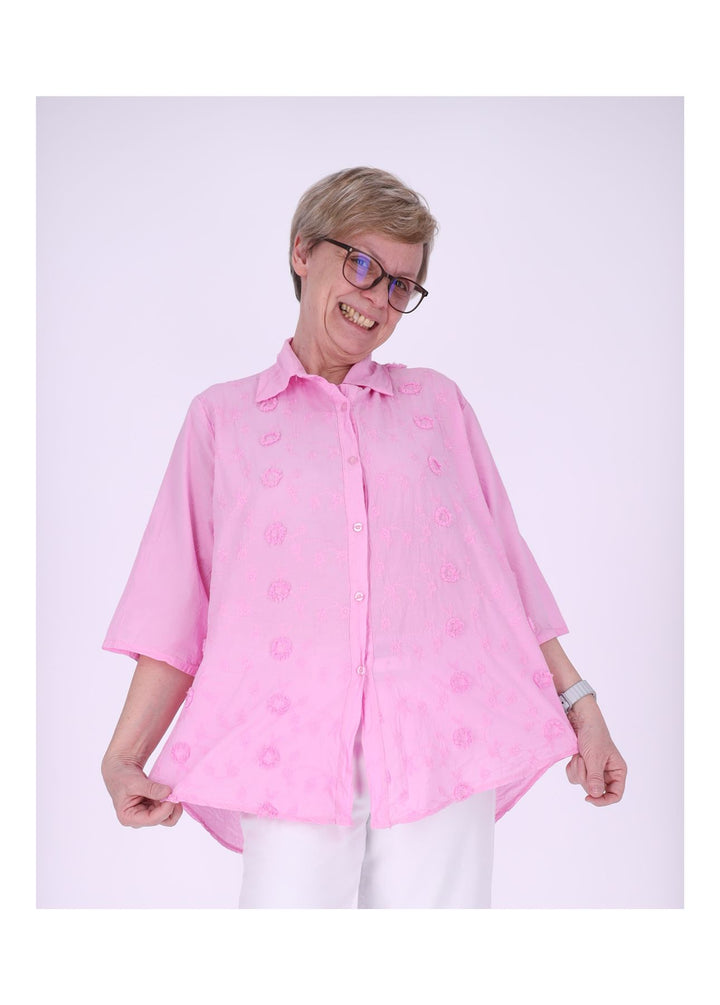Splash of Color Bluse Damen Baumwolle