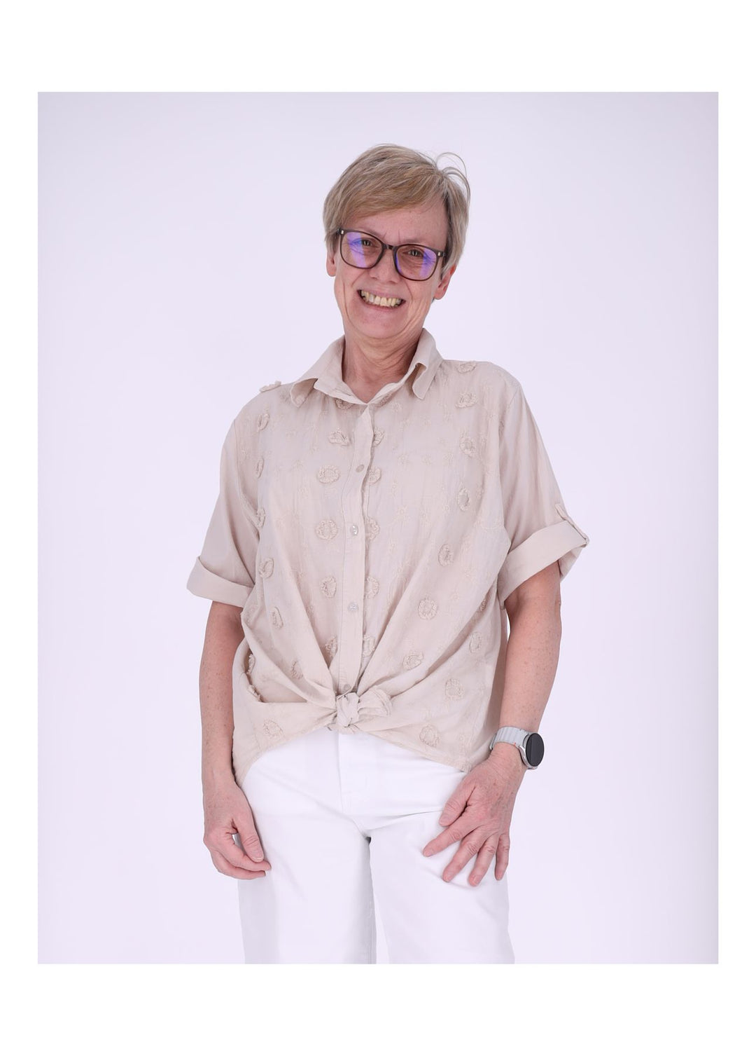 Splash of Color Bluse Damen Baumwolle
