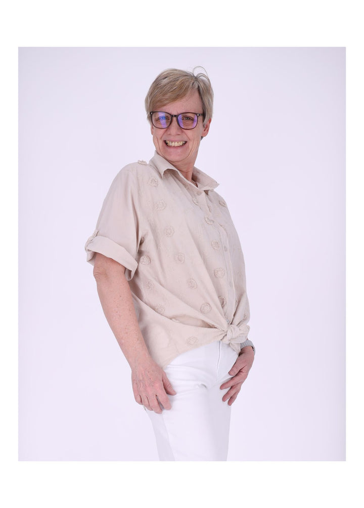 Splash of Color Bluse Damen Baumwolle