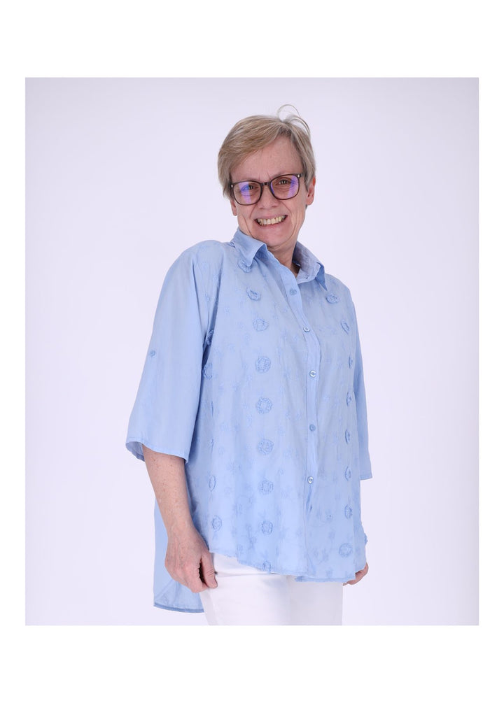 Splash of Color Bluse Damen Baumwolle