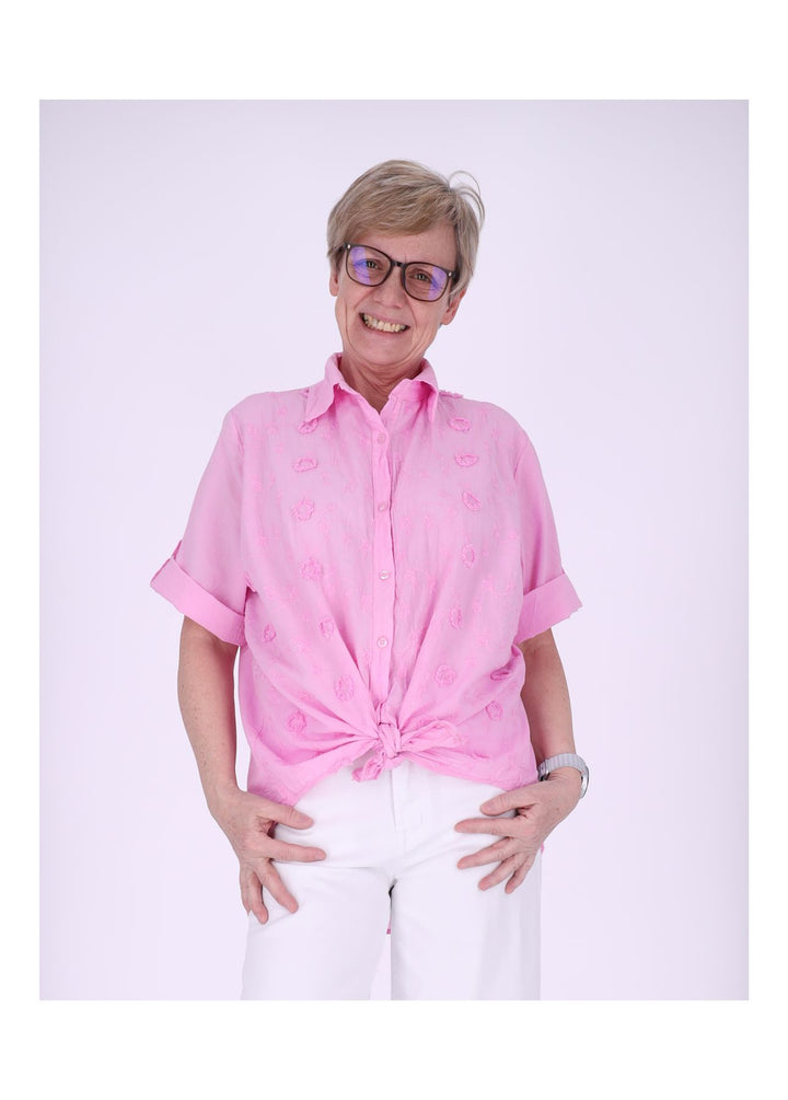 Splash of Color Bluse Damen Baumwolle