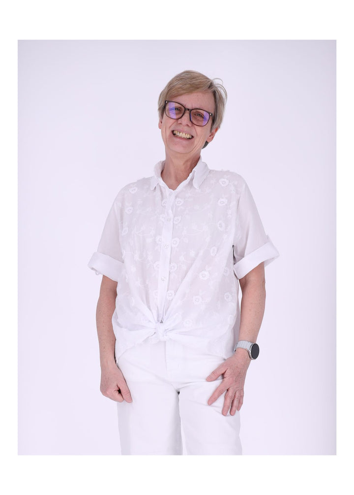 Splash of Color Bluse Damen Baumwolle