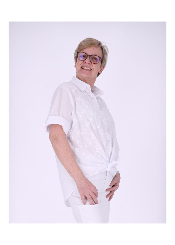 Splash of Color Bluse Damen Baumwolle