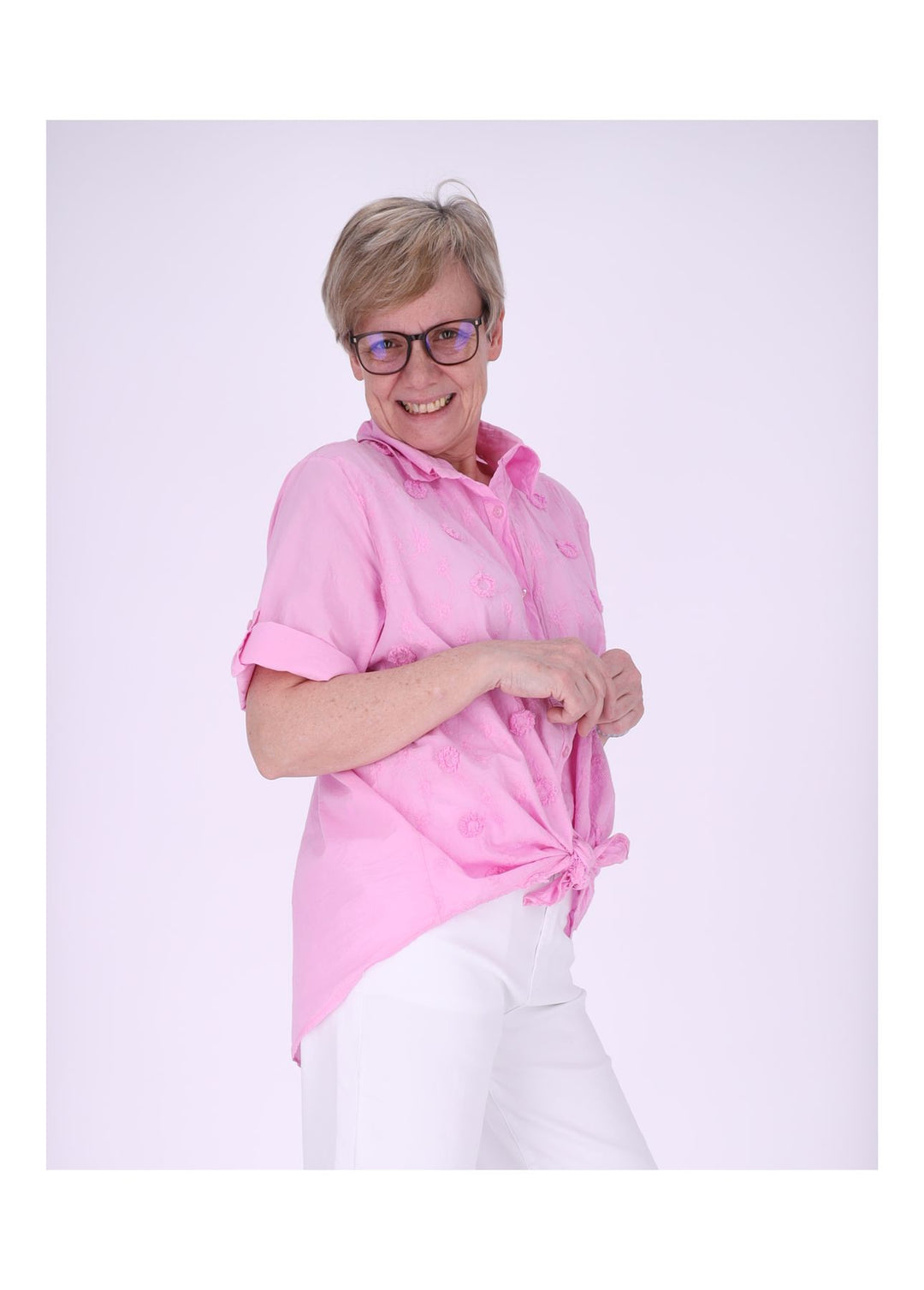 Splash of Color Bluse Damen Baumwolle