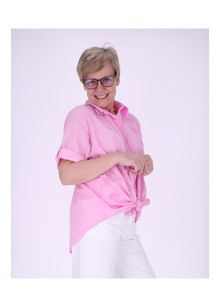 Splash of Color Bluse Damen Baumwolle