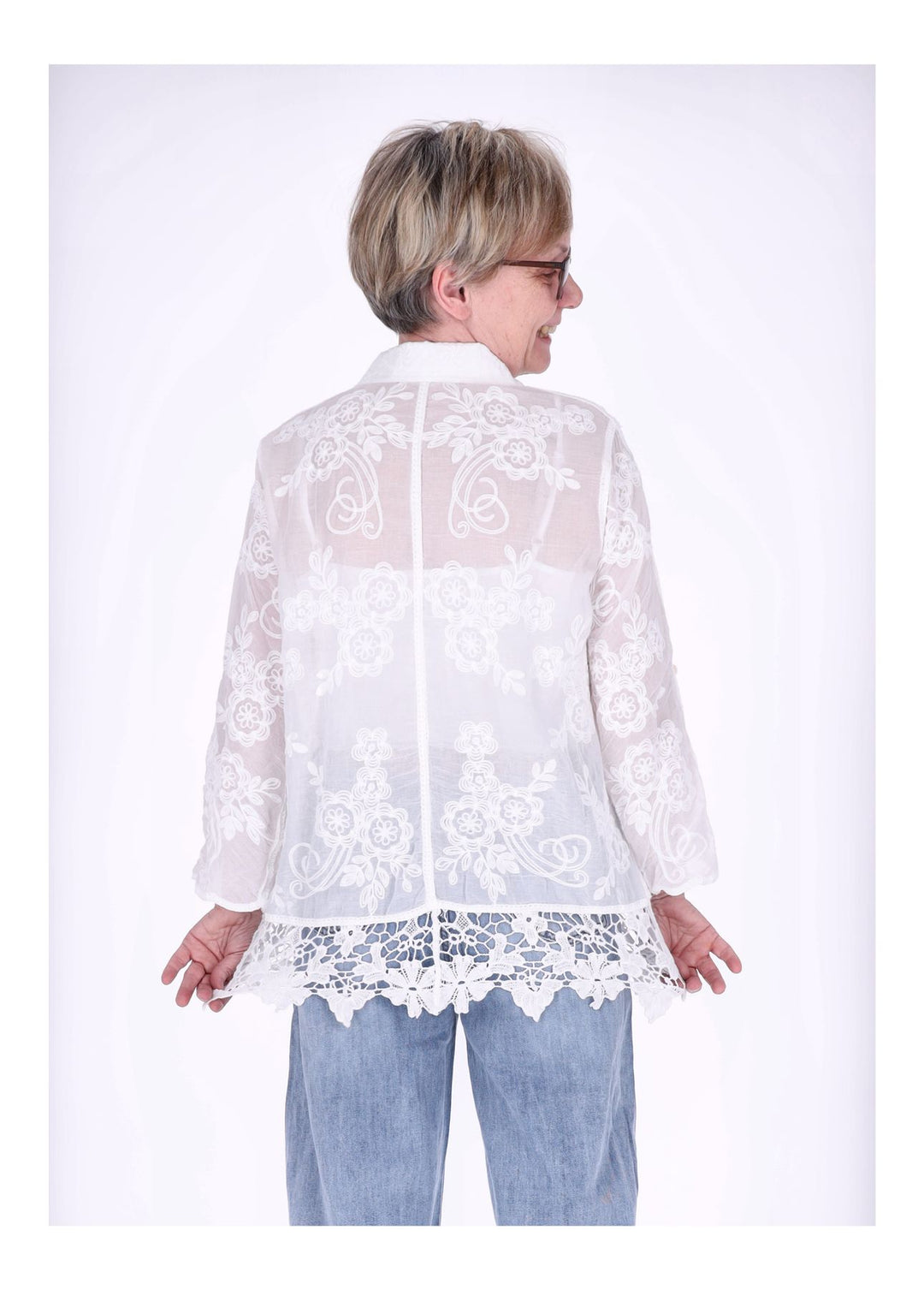 Splash of Color Damen Boho Bluse